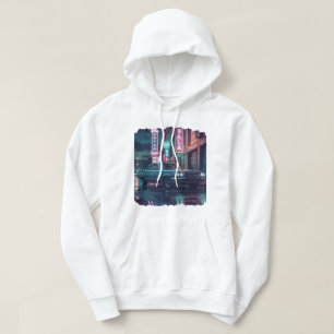 Retro straatbeeld kunst 1940s klassieke auto hoodie