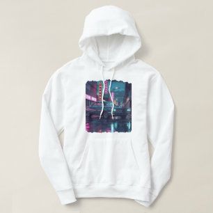 Retro straatbeeld kunst 1940s klassieke auto hoodie