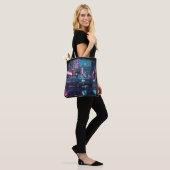 Retro straatbeeld kunst 1940s klassieke auto tote bag (Op model)