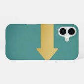 Retro straatpijl bord iPhone 16 hoesje (Achterkant horizontaal)