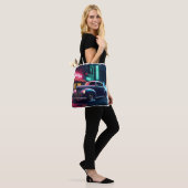 Retro-straatscènekunst Tote Bag (Op model)