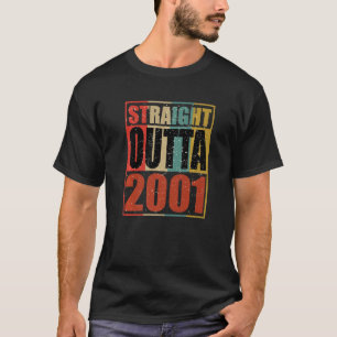 Retro Straight Outta 2001 21 jaar oud 21 T-shirt