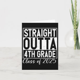 Retro Straight Outta 4e klas Afstuderen CL van 20 Kaart