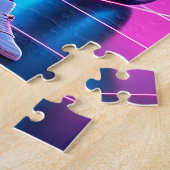 Retro straling: neon nostalgie legpuzzel (Zijkant)