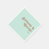 Retro Strand | Aqua Trouwservetten Servet (Hoek)