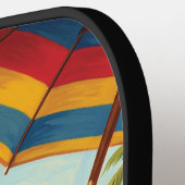 Retro strand badmeester pin-up meisje pickleball paddle (Links Detail)