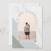 RETRO Strand Bruiloftspapeterie FOTO Kaart (Voorkant)