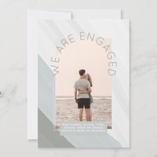 RETRO Strand Bruiloftspapeterie FOTO Kaart (Voorkant)