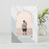 RETRO Strand Bruiloftspapeterie FOTO Kaart (Staand voorkant)