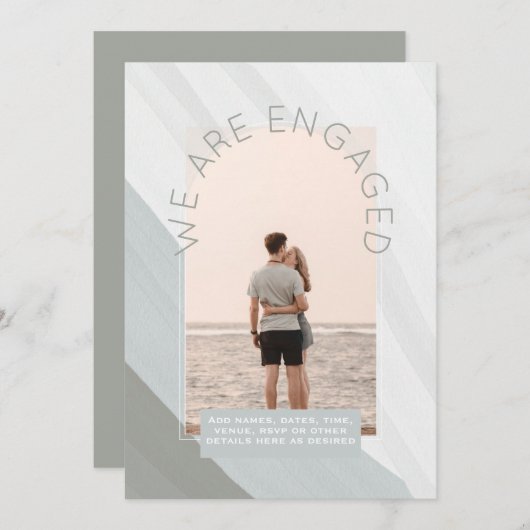 RETRO Strand Bruiloftspapeterie FOTO Kaart (Voorkant / Achterkant)