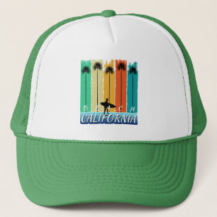 RETRO STRAND CALIFORNIË PALMBOMEN TRUCKER PET