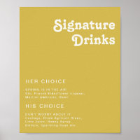 Retro Strand | Gouden Signature Dranken Bord