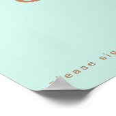 Retro Strand | Handtekeningenboek voor gasten in A Poster (Hoek)