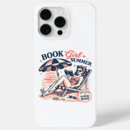 Retro strand leesboek meisje zomer iPhone 15 pro max hoesje