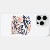 Retro strand leesboek meisje zomer Case-Mate iPhone case (Achterkant (horizontaal))