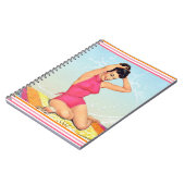 Retro Strand Pin-Up Notitieboek (Linkerzijde)
