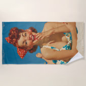 Retro Strand Pin-up Strandlaken (Voorkant)