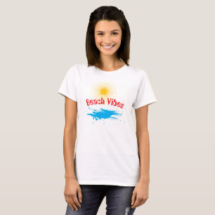 Retro Strand Sfeer – Zonneschijn & Oceaan Zomer T- T-shirt