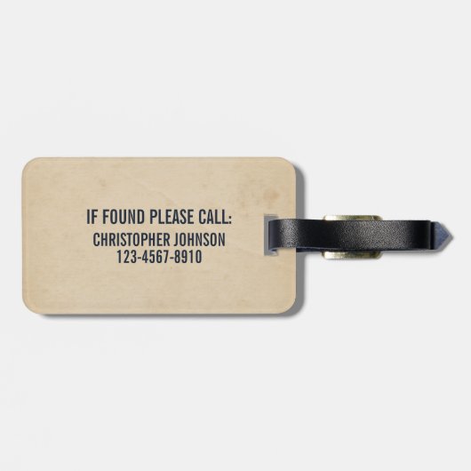 Retro  strand Surfting Poster Bagagelabel (Achterkant horizontaal)