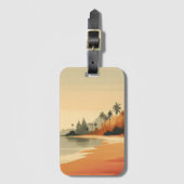 /retro strand/tropisch bagagelabel (Voorkant (verticaal))