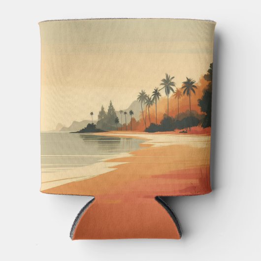/retro strand/tropisch blikjeskoeler (Voorkant)