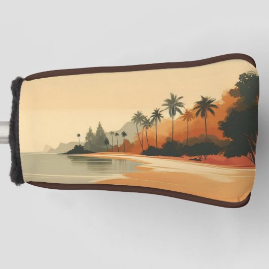 /retro strand/tropisch golfheadcover (Voorkant)