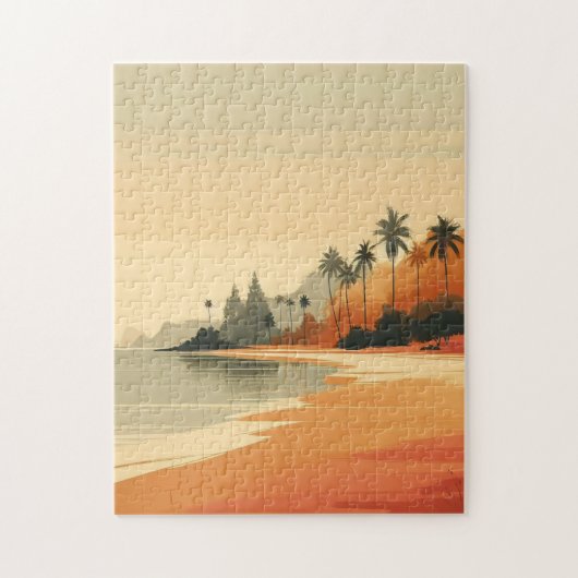 /retro strand/tropisch legpuzzel (Verticaal)