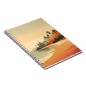 /retro strand/tropisch notitieboek (Rechterzijde)