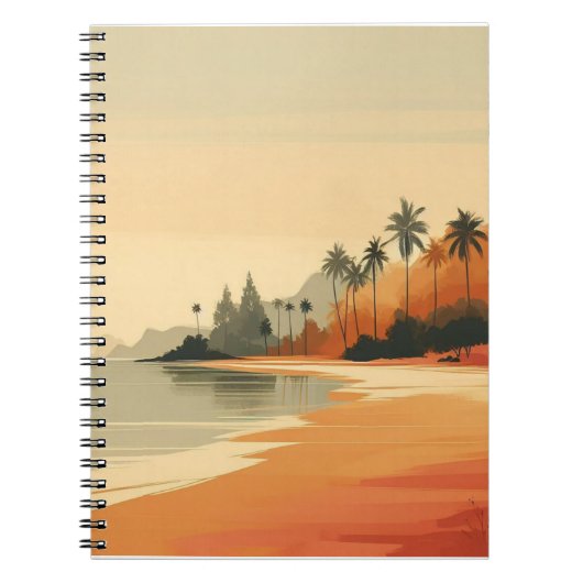 /retro strand/tropisch notitieboek (Voorkant)