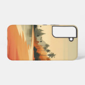 /retro strand/tropisch samsung galaxy hoesje (Achterkant horizontaal)