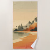 /retro strand/tropisch strandlaken (Voorkant)