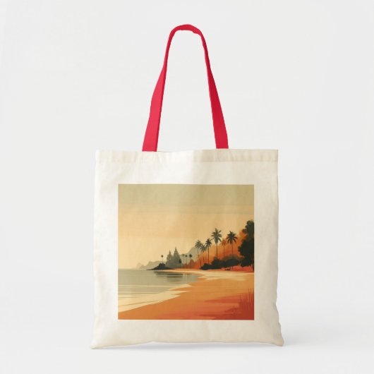 /retro strand/tropisch tote bag (Voorkant)