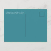 RETRO Strand Vibe Trouwstationery FOTO Briefkaart (Achterkant)