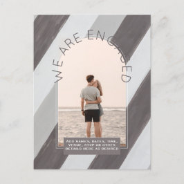 RETRO Strand Vibe Trouwstationery FOTO Briefkaart