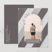 RETRO Strand Vibe Trouwstationery FOTO Briefkaart (Voorkant / Achterkant)