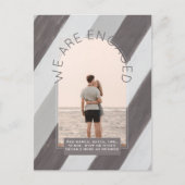 RETRO Strand Vibe Trouwstationery FOTO Briefkaart (Voorkant)