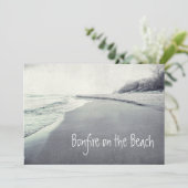 Retro strand vuur op het strand Cool Kaart (Staand voorkant)