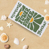 Retro strandlaken met naam - gepersonaliseerd cade