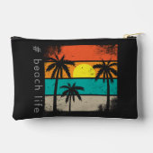 Retro strandleven, zwarte silhouet etui (Achterkant)