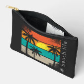 Retro strandleven, zwarte silhouet etui (Open)