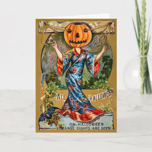 Retro Strange Sights Halloween Kaart