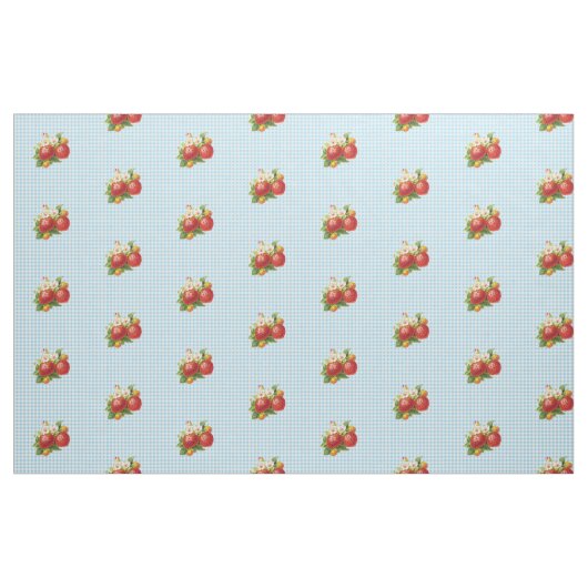 Retro Strawberry Gingham Pattern Stof (Fat Quarter)