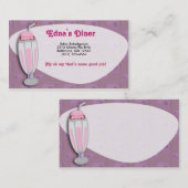 Retro Strawberry Milkshake Visitekaartje (Voorkant / Achterkant)