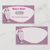 Retro Strawberry Milkshake Visitekaartje (Voorkant / Achterkant)