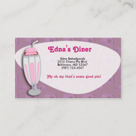 Retro Strawberry Milkshake Visitekaartje