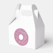 Retro Strawberry Pink Glazed Donut met Sprinkles Bedankdoosjes (Achterkant)