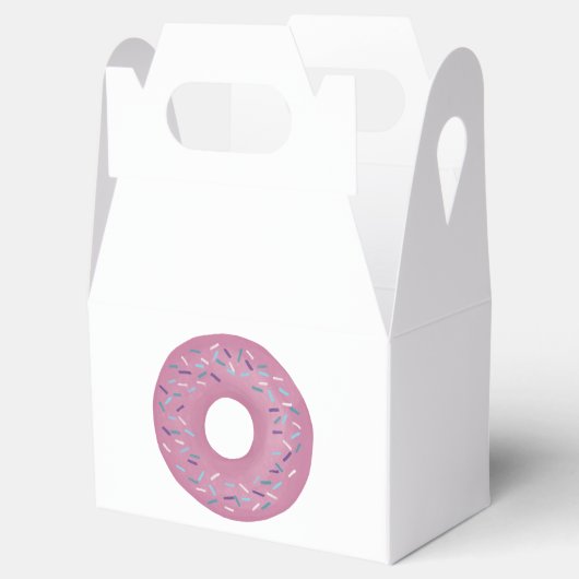 Retro Strawberry Pink Glazed Donut met Sprinkles Bedankdoosjes (Geopend)