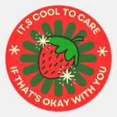 Retro Strawberry Stickers & Decals  (Voorkant)