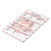 Retro Strawberry Treats Kruidenierslijst Notitieblok (Schuin)