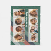 Retro Streep - 8 Foto Collage Fleece Deken (Voorkant)